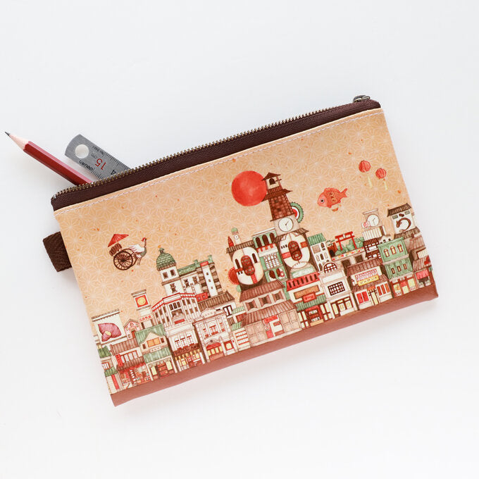 Flat Pouch "Nostalgic EDO Japan"