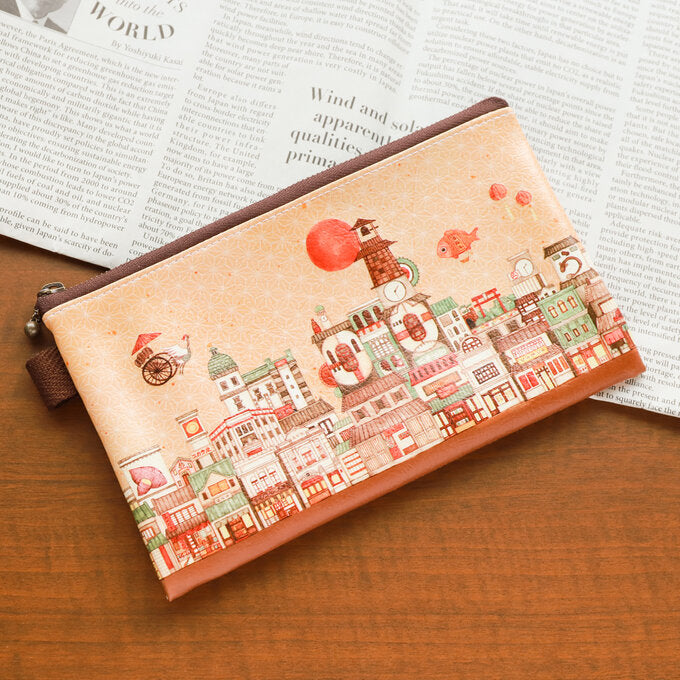 Flat Pouch "Nostalgic EDO Japan"