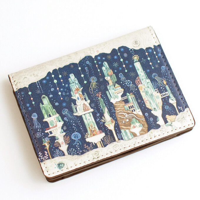 Card Folder Wallet "Jellyfish × Aquamarine Paradise"