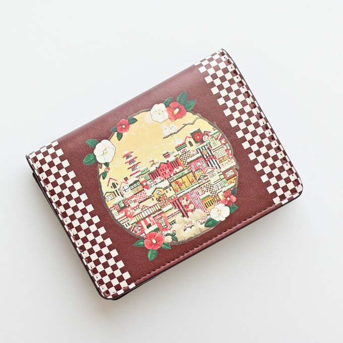 Card Folder Wallet "Japanese Camellia City"