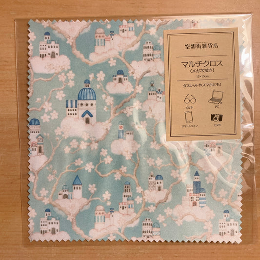 Glasses Wiping Cloth "Sakura Tree Branches × Buildings"