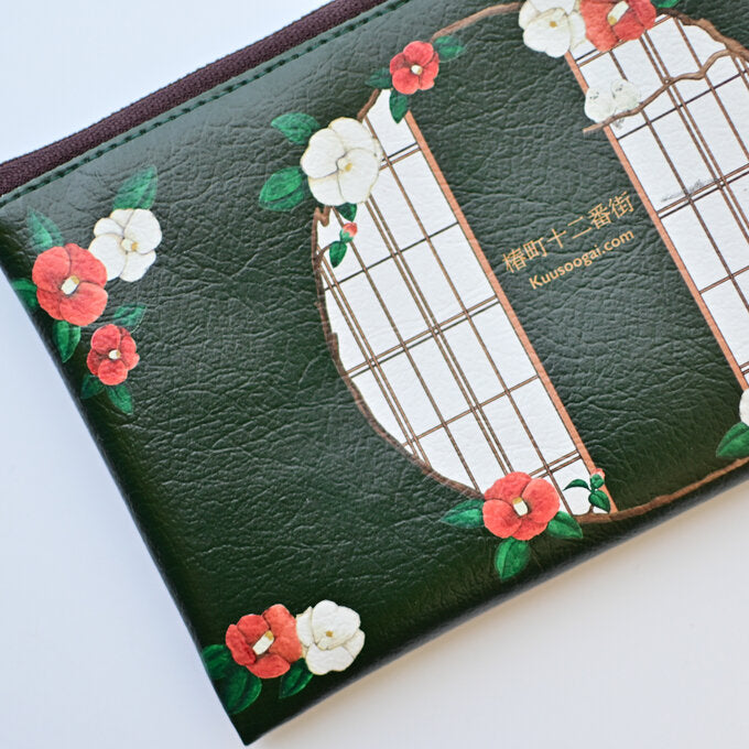 Flat Pouch "Japanese Camellia City"