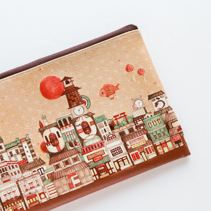 Flat Pouch "Nostalgic EDO Japan"