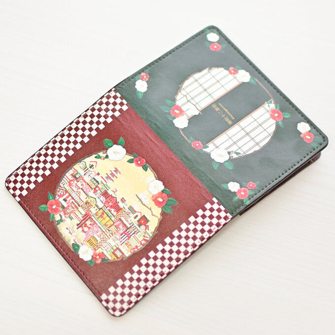 Card Folder Wallet "Japanese Camellia City"