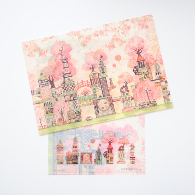 Clear File Folder "Sakura City"