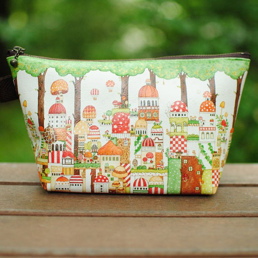 Big Pouch "Mushroom Old Town in the Dark Forest"