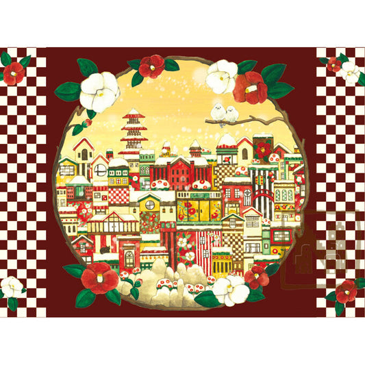 4 Postcard Set "Japanese Camellia City"