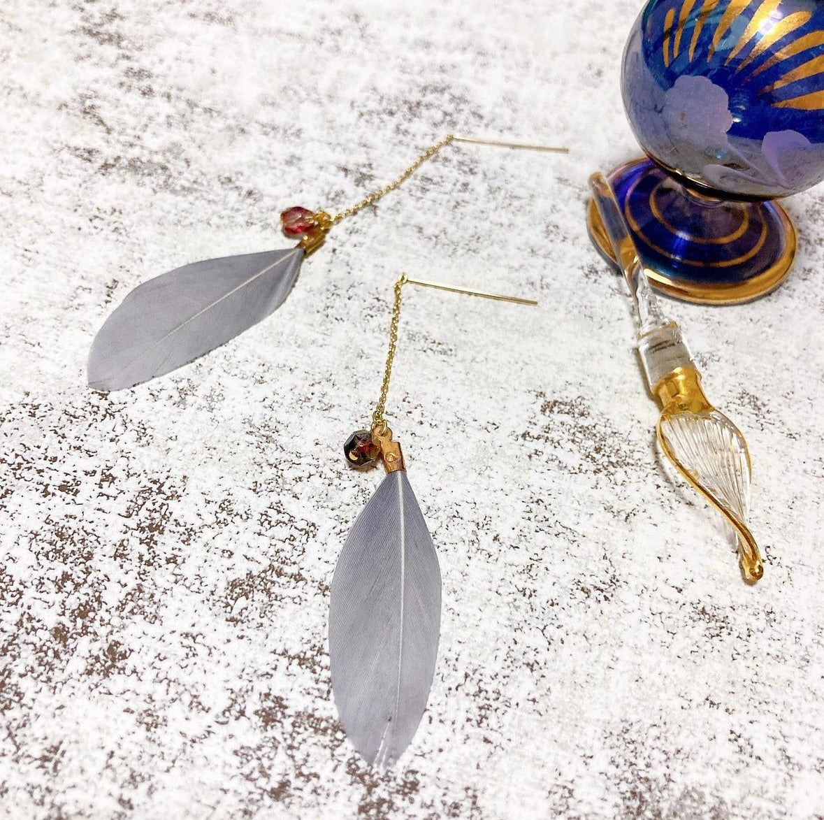 Feather earrings