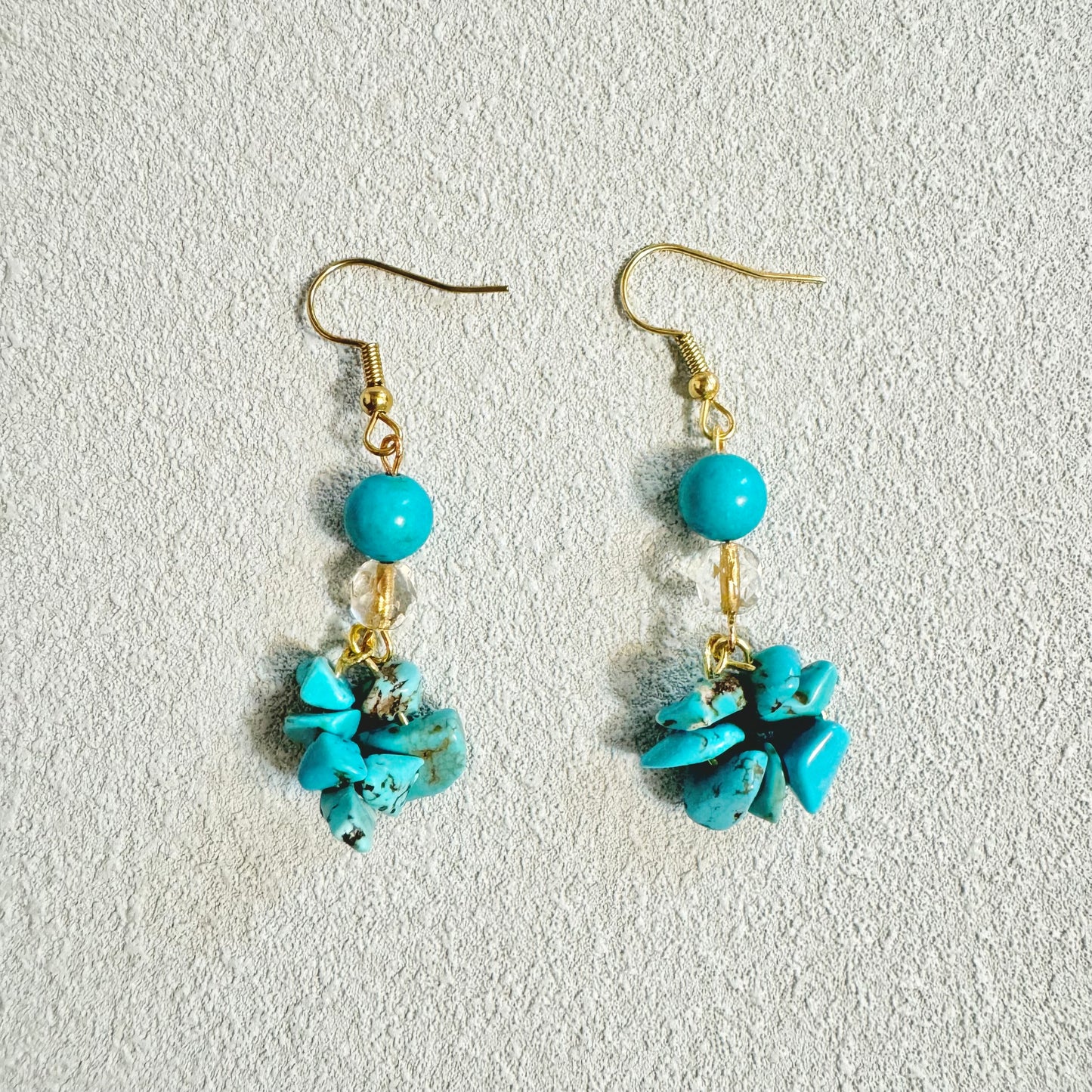 Turquoise summer beads earrings