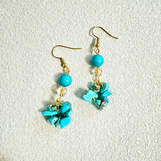 Turquoise summer beads earrings