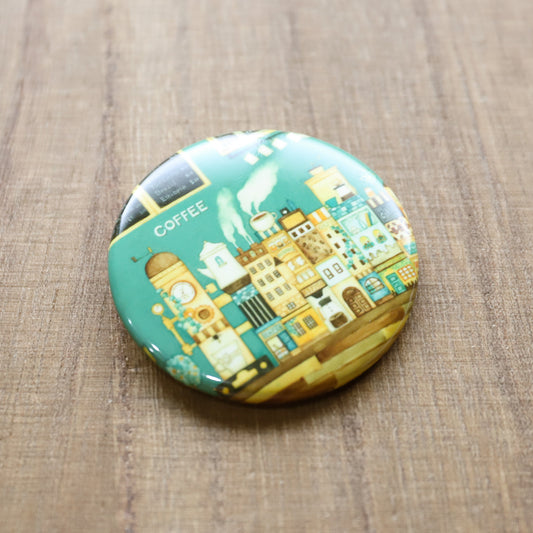 Pinback Buttons "Coffee City in the Back of the Cafe"