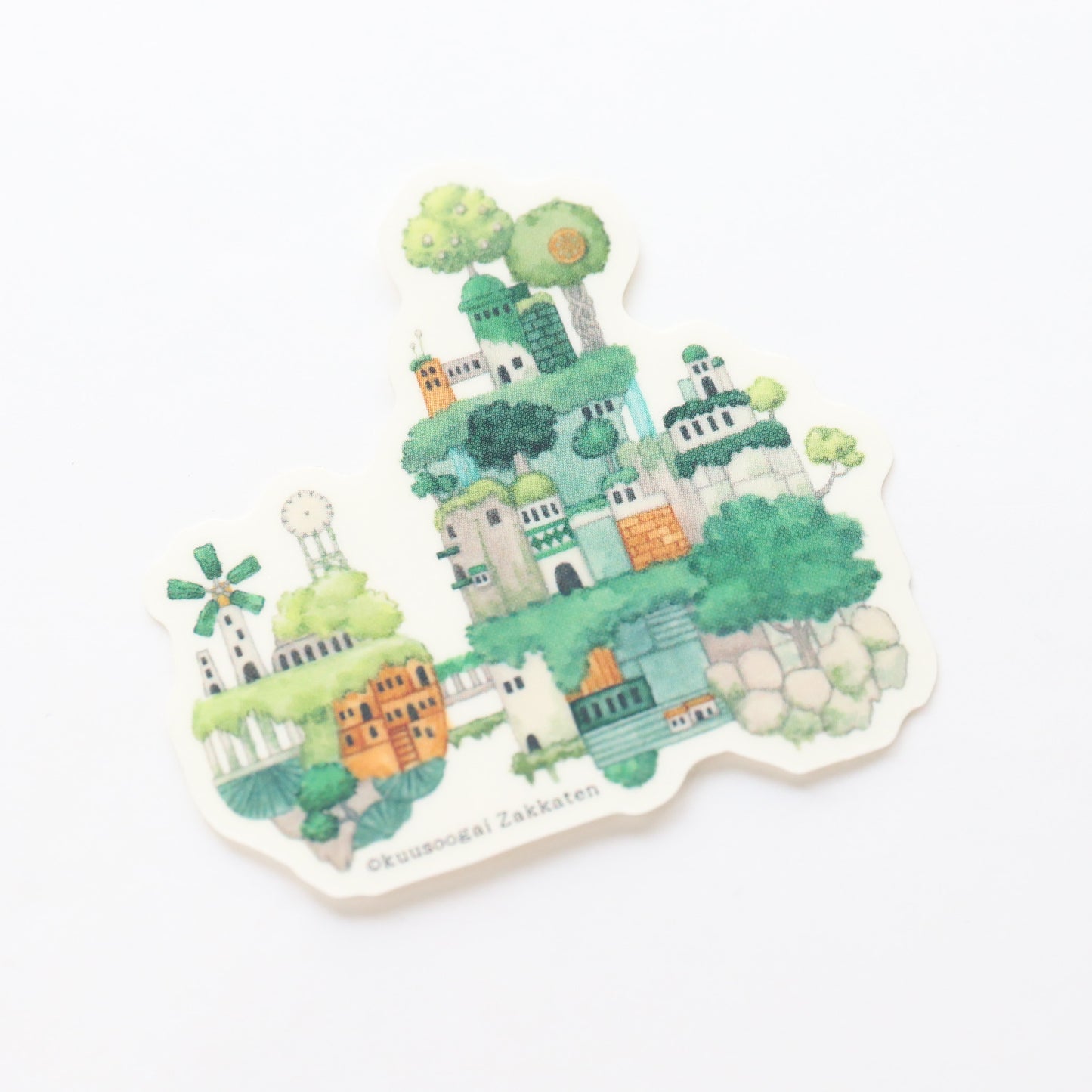 Small Sticker "Green Gadget Planet"