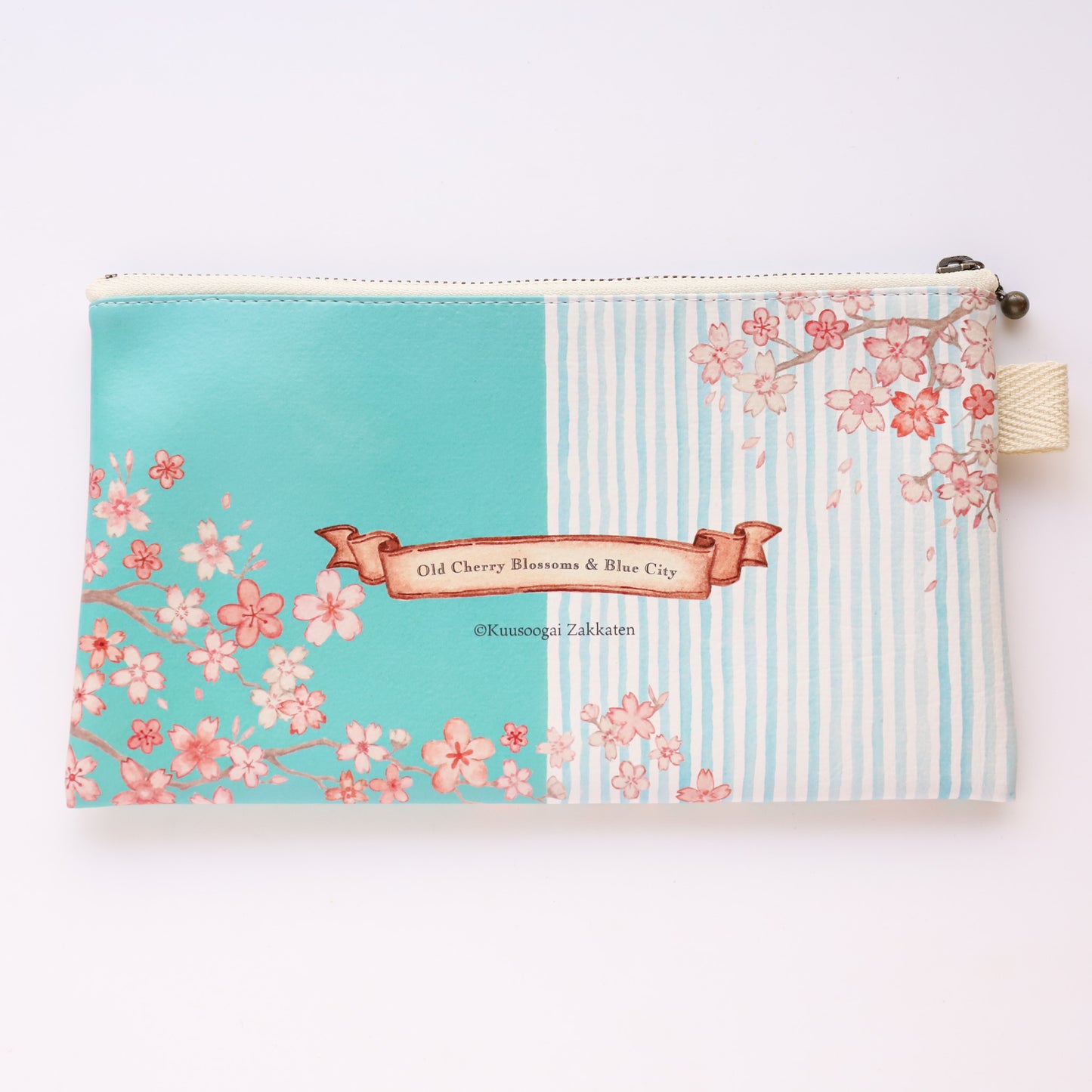 Flat Pouch "Sakura x Blue Metropolis"