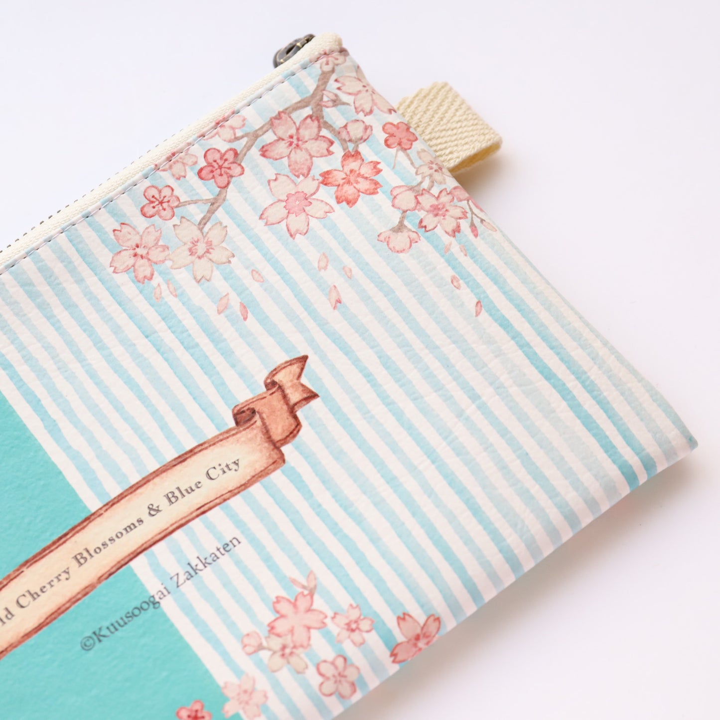 Flat Pouch "Sakura x Blue Metropolis"