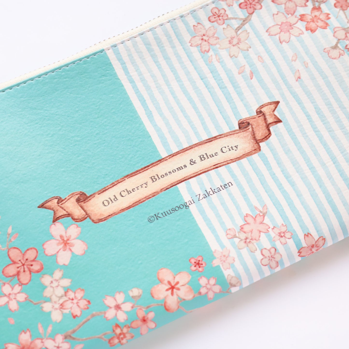 Flat Pouch "Sakura x Blue Metropolis"