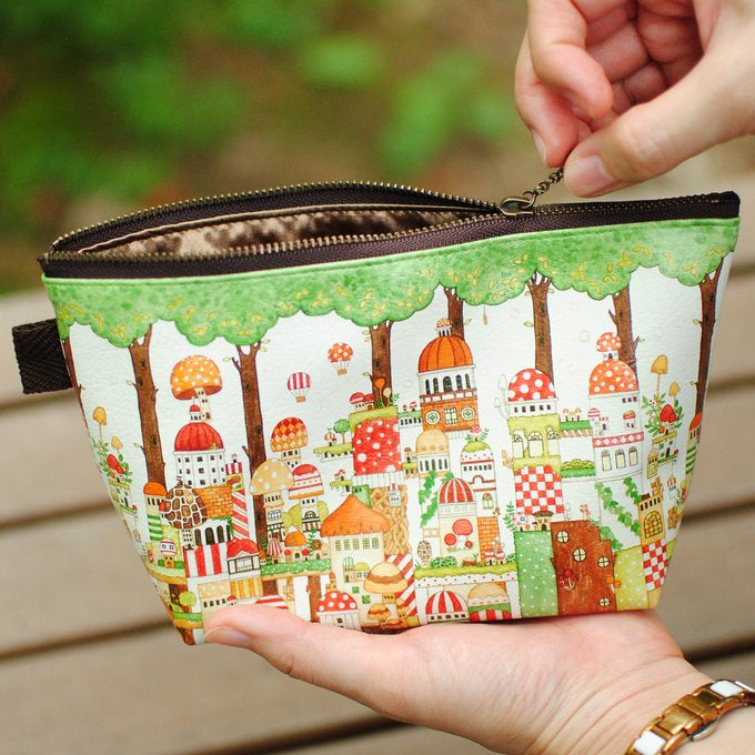 Big Pouch "Mushroom Old Town in the Dark Forest"