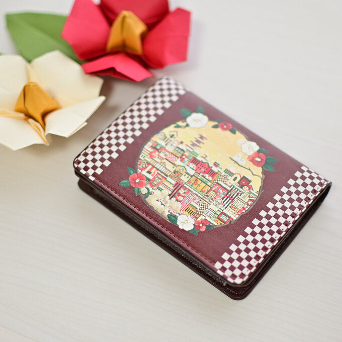 Card Folder Wallet "Japanese Camellia City"