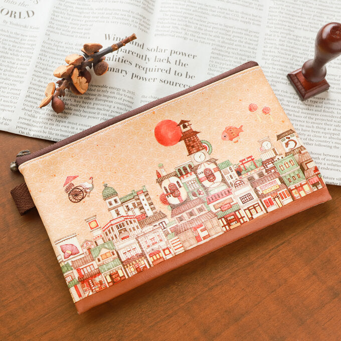 Flat Pouch "Nostalgic EDO Japan"