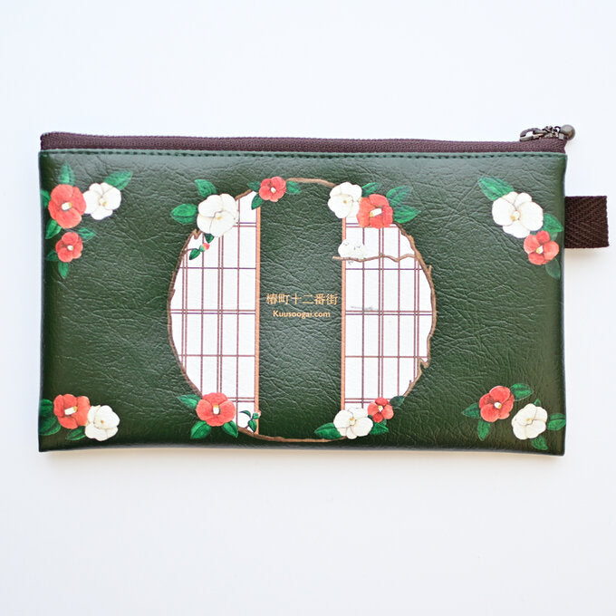 Flat Pouch "Japanese Camellia City"