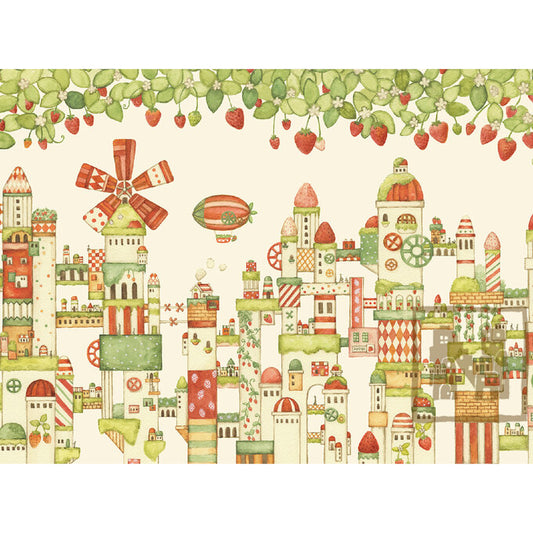 4 Postcard Set "Strawberry City"