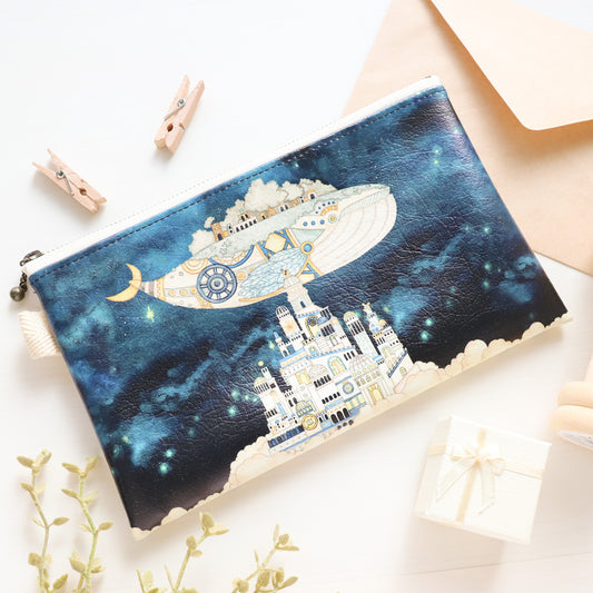 Flat Pouch "White Whale Metropolis and Cloud Civilization"