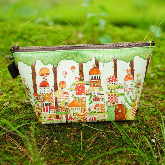 Big Pouch "Mushroom Old Town in the Dark Forest"